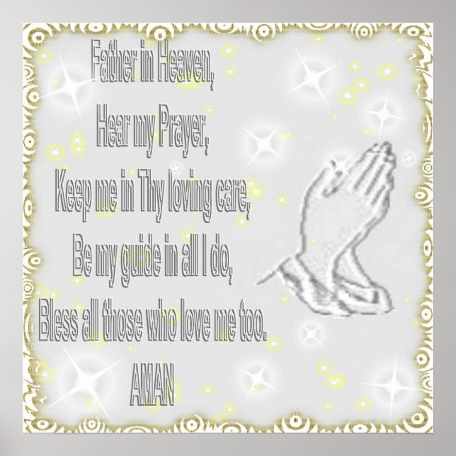 Childrens Prayer Poster (Framsidan)