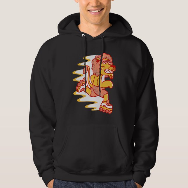Children's roller skates, cute animals, roller ska hoodie (Framsida)