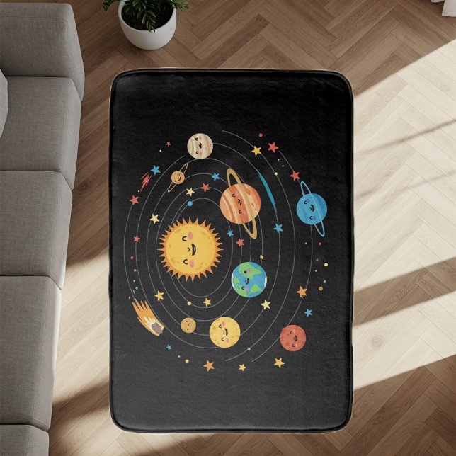 Children's Solar System Rug - Black Color Badrumsmatta (Skapare uppladdad)