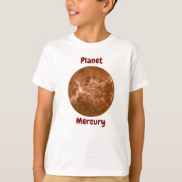 Children's t-shirt design with planet names