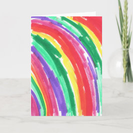 Child's Art Colorful Rainbow Kort
