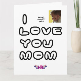 Child's coloring Mother's Day Folded Greeting Card Kort