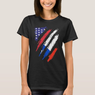 Chile American Grown Flagga USA Patriot Heritage M T Shirt