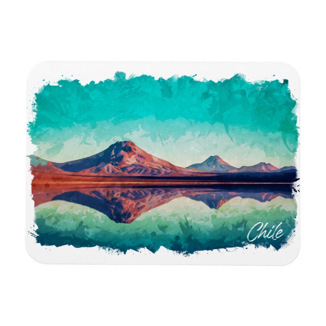 Chile Atacama Desert Vintage resor Magnet (Horisontell)