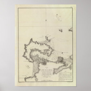 Chile Atlas Karta Poster