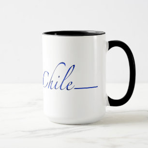 Chile (blått skript) mugg