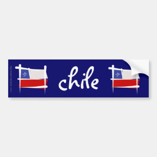Chile borstar flagga bildekal