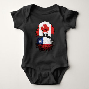 Chile Chile Canadian Canada Träd Roots Flagga T Shirt