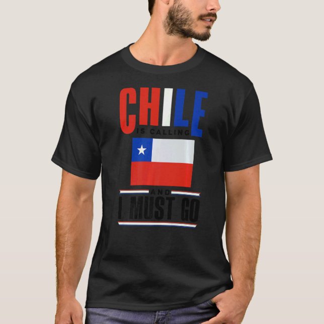Chile Chile, Chile, Chile, Chile, Flagga och jag ä T Shirt (Framsida)