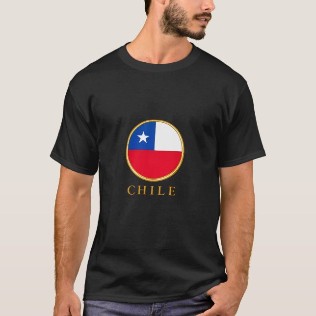 Chile - chilensk flagga t shirt (Framsida)