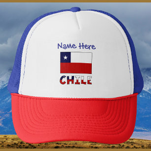Chile Chilenska Flagga Blå Personlig Keps