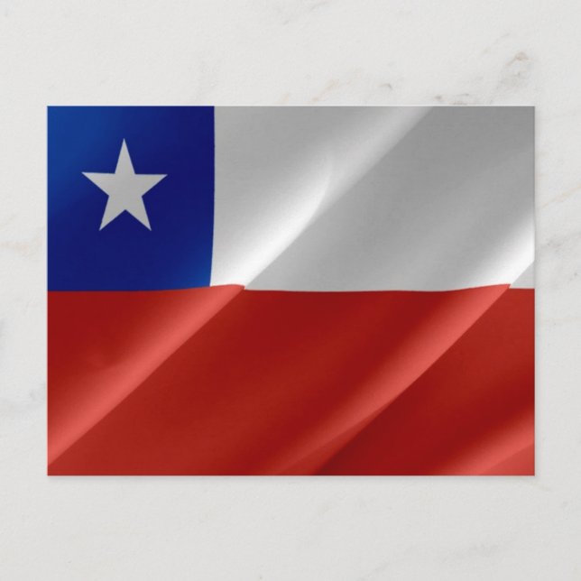 Chile - chilenska flagga - vykort (Framsida)