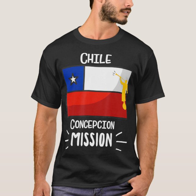 Chile Concepcion Mormon LDS Mission Missionary T Shirt (Framsida)