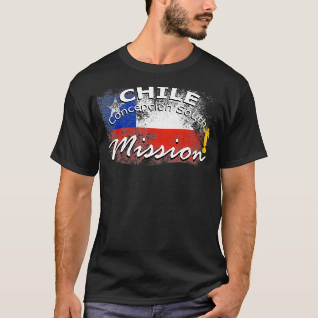 Chile Concepcion South Mormon LDS Mission Gift T Shirt (Framsida)