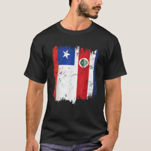 Chile Costa Rica Flagga Costa Rican Roots Chilean T Shirt