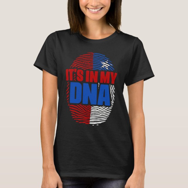 Chile DNA Country Flag Citizenship Hispanic Race C T Shirt (Framsida)