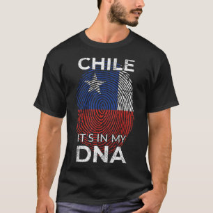 Chile DNA Flagga Chilean Heritage Hispanic Roots S T Shirt