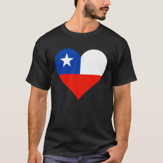 Chile Flag Heart Chile Love Chile T Shirt