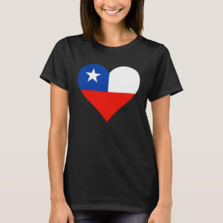Chile Flag Heart Chile Love Chile T Shirt