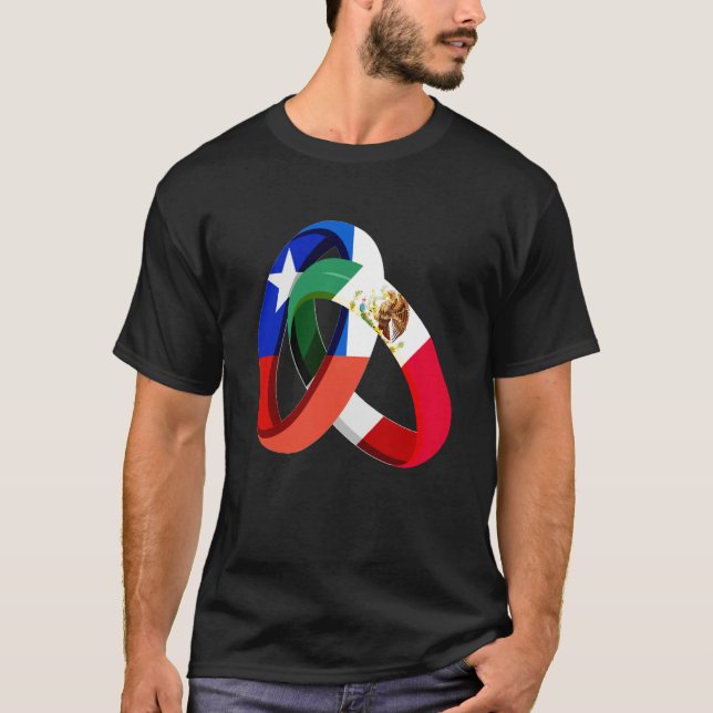 Chile Flag Mexico Grown Ring Marriage Wedding T Shirt (Framsida)