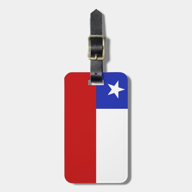 Chile flagga bagagebricka (Vertikal Framsida)