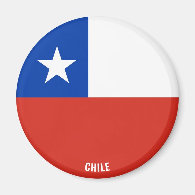 Chile Flagga Charming Patriotic Magnet (Framsidan)