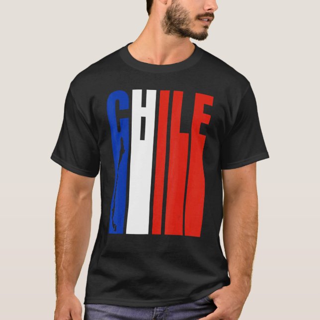Chile Flagga chilenskt Flagga Pride T Shirt (Framsida)