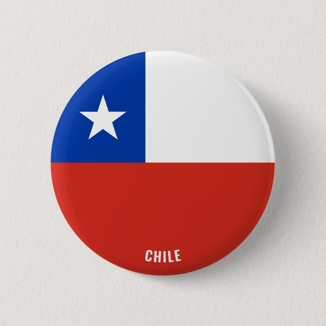 Chile Flagga Cute Patriotic Knapp (Framsida)