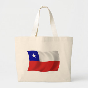 Chile Flagga Handväskor Jumbo Tygkasse