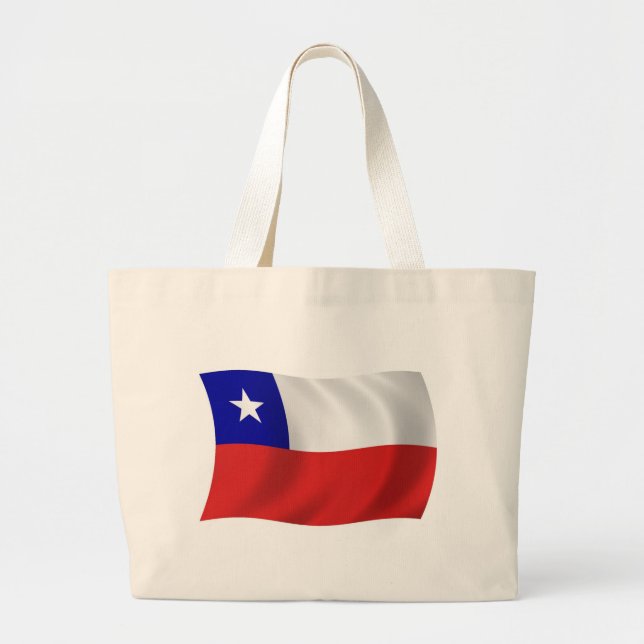 Chile Flagga Handväskor Jumbo Tygkasse (Framsidan)