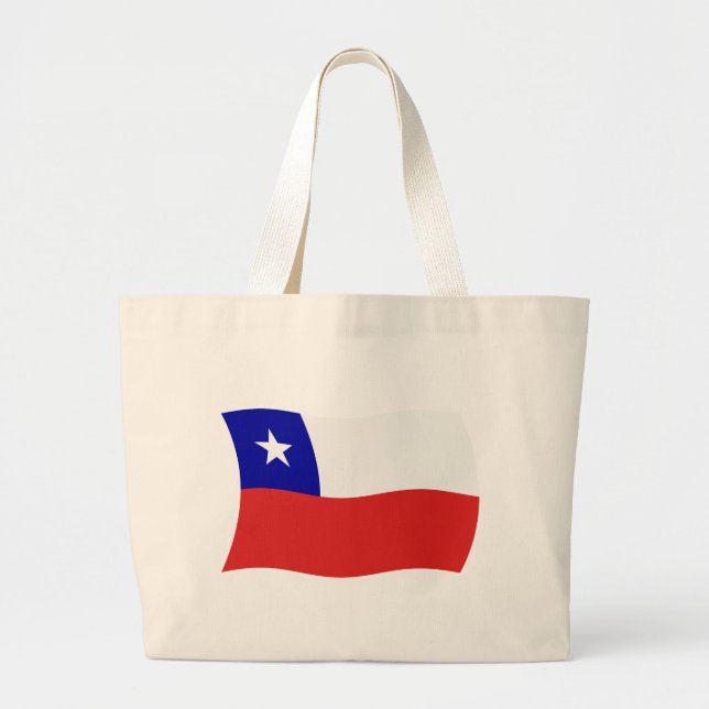 Chile Flagga Handväskor Jumbo Tygkasse (Framsidan)