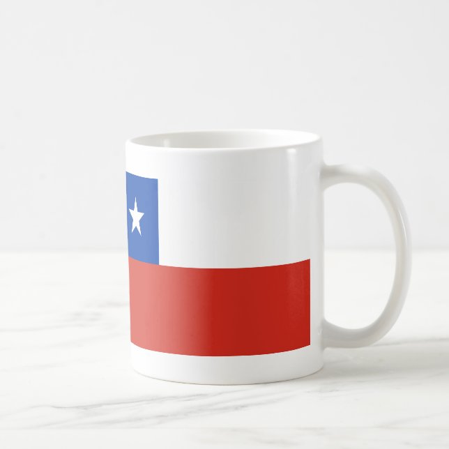 Chile flagga kaffemugg (Höger)