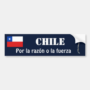 Chile flagga + Kartabildekal Bildekal