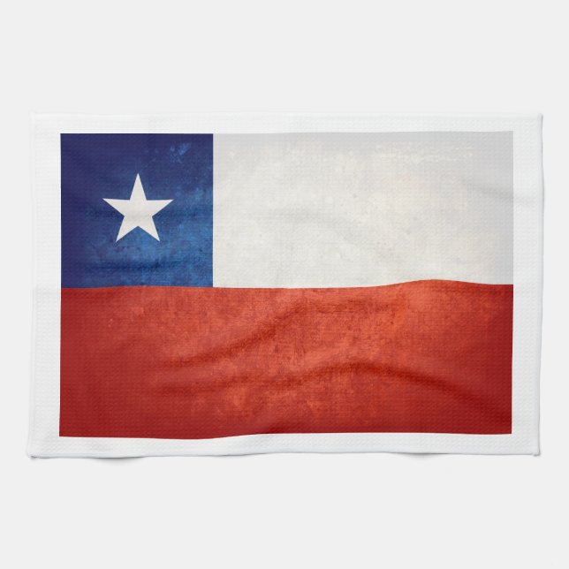 Chile Flagga, Kökshandduk (Horisontell)