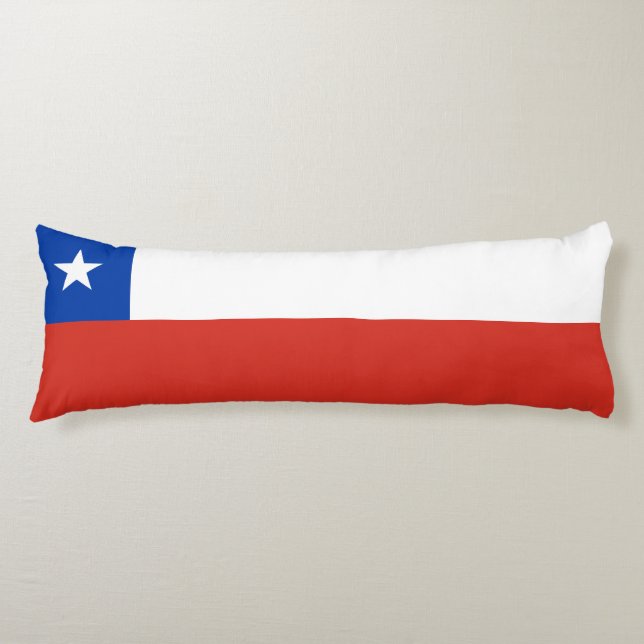 Chile Flagga Kroppskudde (Framsidan)