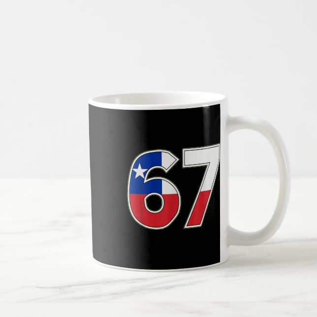 Chile Flagga Nummer 67 Firande Design  Kaffemugg (Höger)