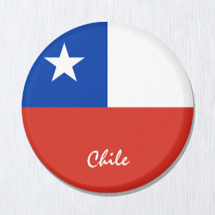 Chile, flagga och Sydamerika - resor/sportfantaste Magnet