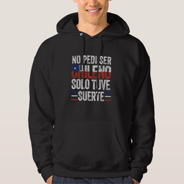 Chile Flagga Pride Chilean Funny Camiseta Chilena  Hoodie (Framsida)