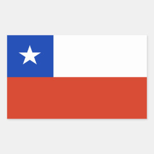 Chile Flagga Sticker Rektangulärt Klistermärke