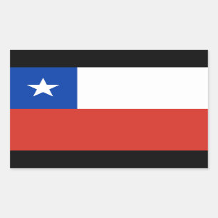 Chile Flagga Sticker Rektangulärt Klistermärke