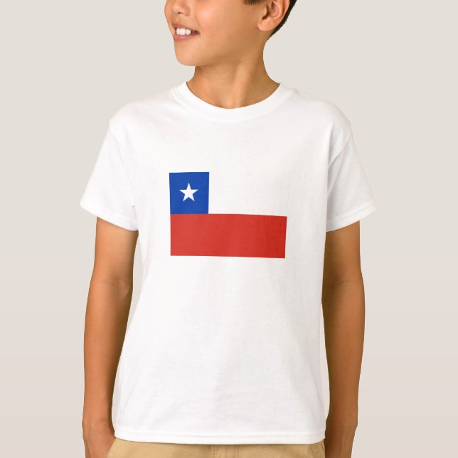 Chile Flagga T Shirt (Framsida)