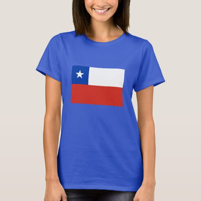 Chile Flagga T Shirt (Framsida)