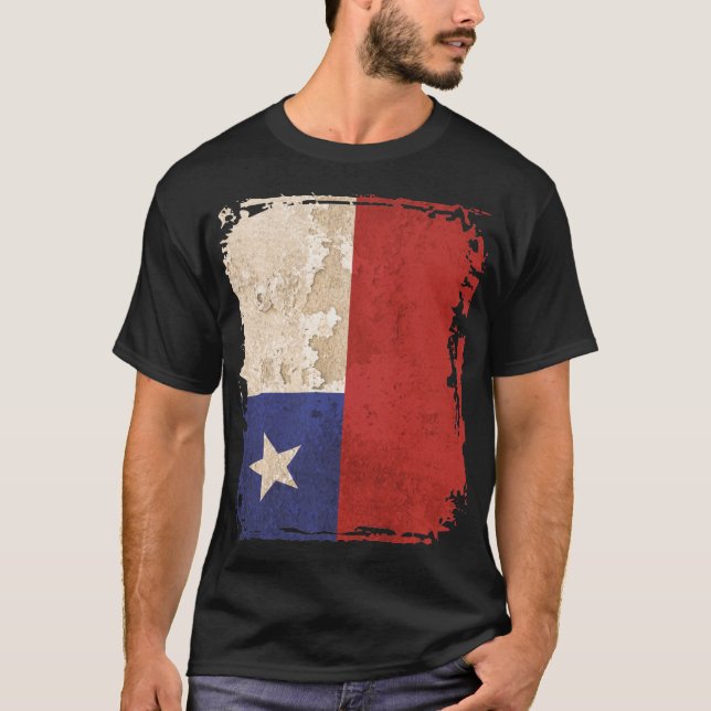 Chile Flagga T Shirt (Framsida)