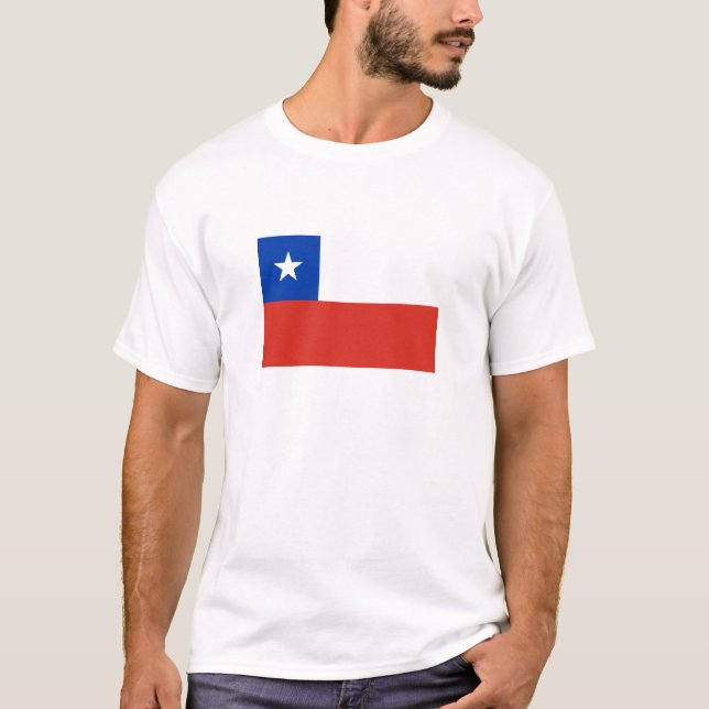 Chile Flagga T Shirt (Framsida)