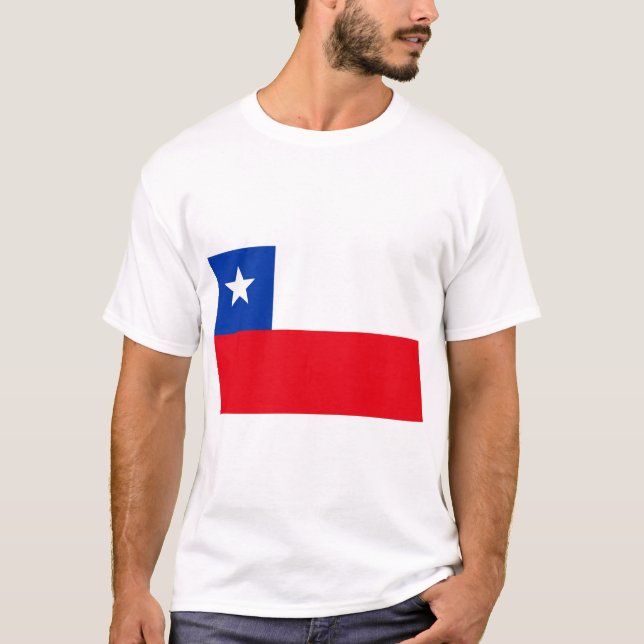 Chile Flagga T Shirt (Framsida)
