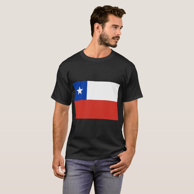 Chile Flagga Tee Shirt (Hel framsida)