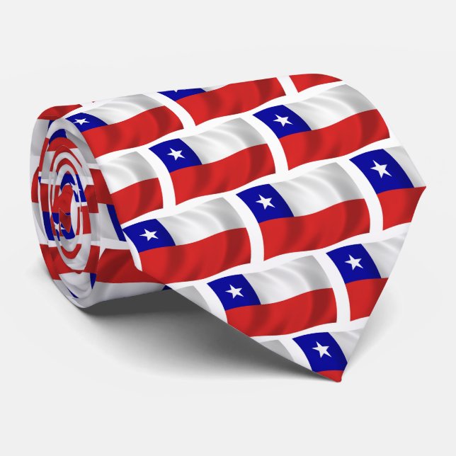 Chile Flagga Tie Slips (Rullad)