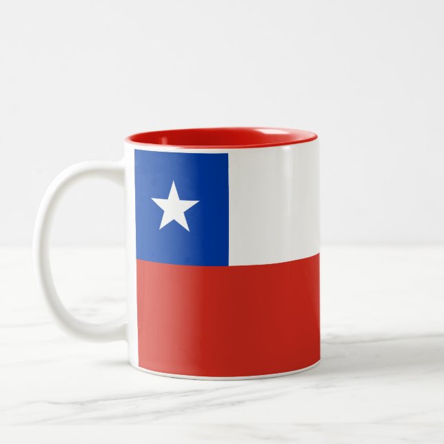 Chile Flagga Två-Tonad Mugg (Vänster)