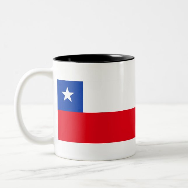 Chile Flagga Två-Tonad Mugg (Vänster)