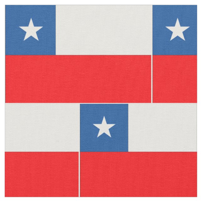 Chile flagga tyg (Närbild)